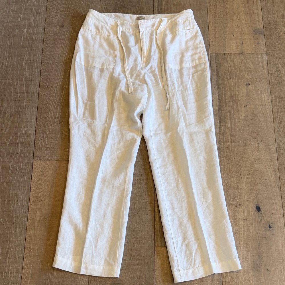 Daniel Cremieux Men's Cream Linen Chinos